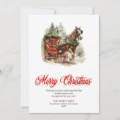 Scène de Noël joyeuse carte de vœux éditable (Devant)