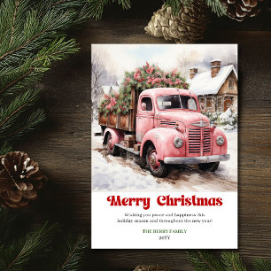 Scène de Noël rustique élégante carte de vœux cami