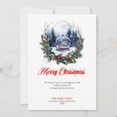 Scène de Noël unique Carte de vœux rouge vert (Devant)