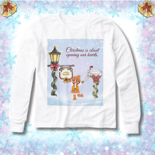 Scène de Noël vintage Ouvrir nos cœurs