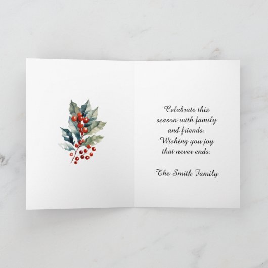 Scène De Noël Whimsical Avec Carte Mouse Mignonne (Intérieur)