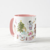 Scène de Noisette Mug de Noël (Devant gauche)