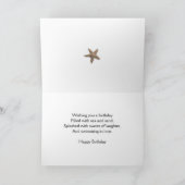 Scène de plage 75ème anniversaire carte avec lettr (Intérieur)