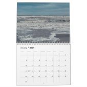 Scène de plage avec vagues océaniques Calendrier d (Jan 2027)
