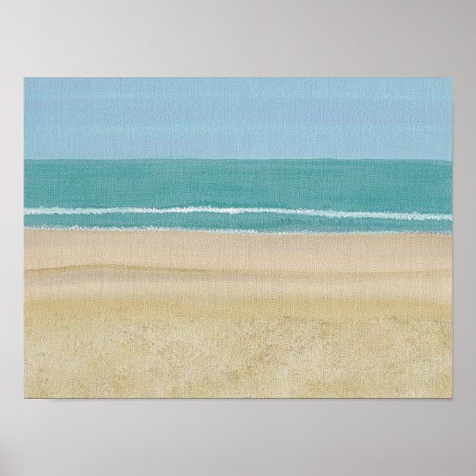 Scène de plage de sable océanique sur affiches (Devant)