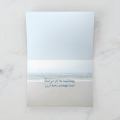 Scène de plage pliée Carte de remerciements person (Intérieur)