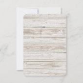 Scène de plage rustique avec carte RSVP de mariage (Dos)