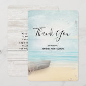 Scène de plage rustique avec Merci de bateau (Devant / Derrière)