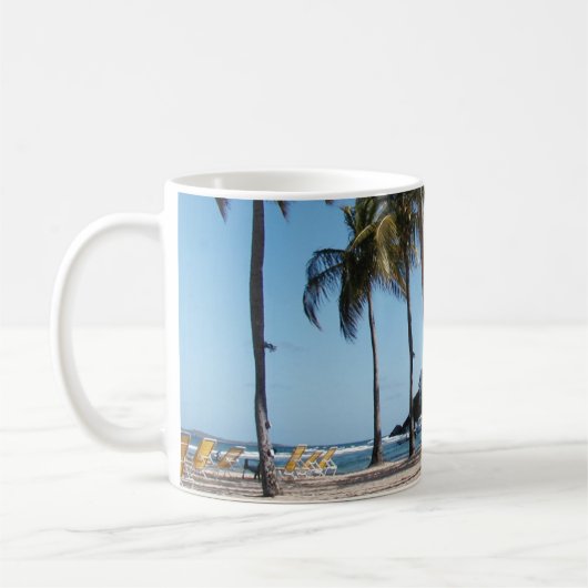 scène de plage tasse de café (Gauche)