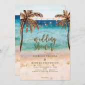 scène de plage tropicale invitation wedding shower (Devant / Derrière)