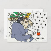 Scène de restaurant Téléphone portable, Carte post (Devant / Derrière)