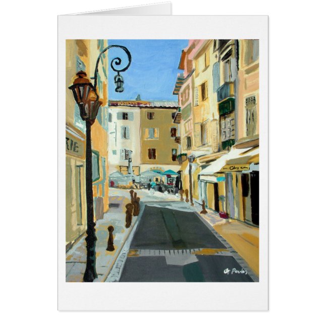 Scène de rue à Antibes Carte imprimée (Devant)