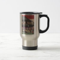 Scène de rue de Tokyo avec la tasse de voyage de