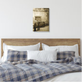 Scène de rue italienne en toile sépia (Insitu(Chambre))