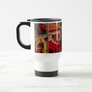 Scène de rue méditerranéenne Mug de voyage – Chaud