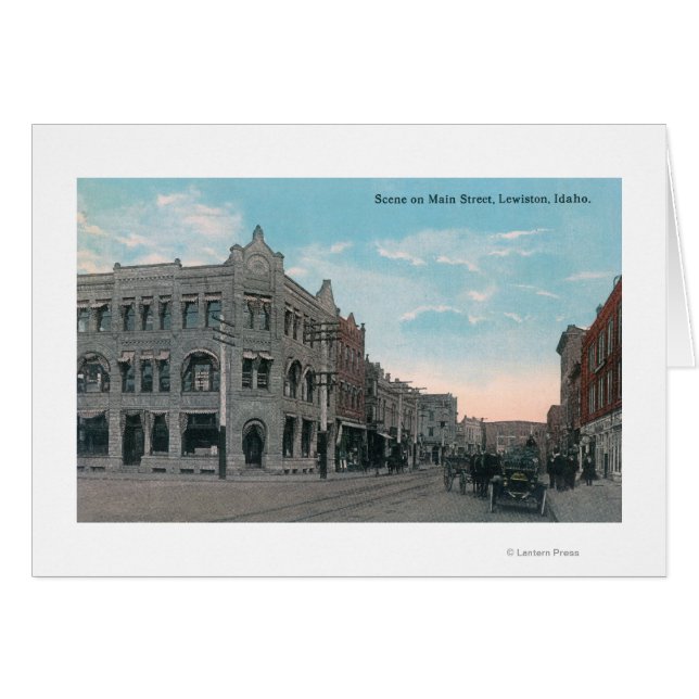 Scène de rue principale avec chariot à cheval et (Devant horizontal)