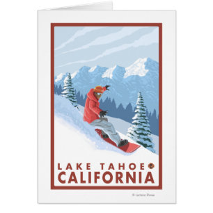 Scène de surfeur - le lac Tahoe, la Californie