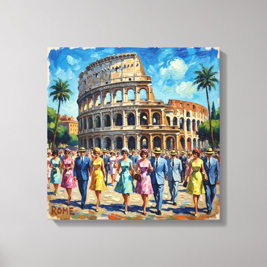 Scène de toile de luxe du Colosseum romain (Recto)