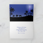 Scène des Rois Mages sur carte de Noël (Intérieur)