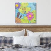 Scène d'étang (blanc) - Art de toile (Insitu(Chambre))