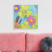 Scène d'étang (blanc) - Toile d'art (Insitu(Salon))