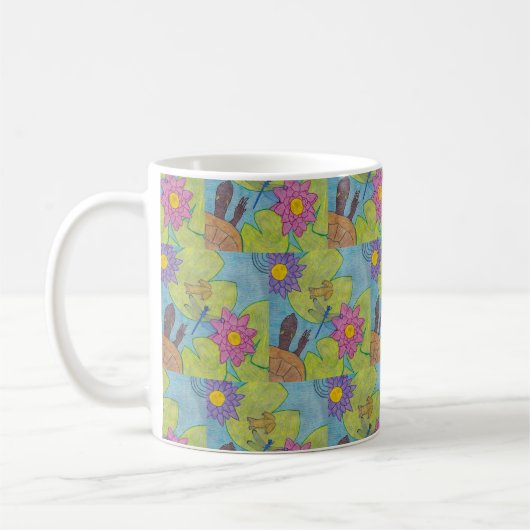 Scène d'étang - Mug Classique (Gauche)