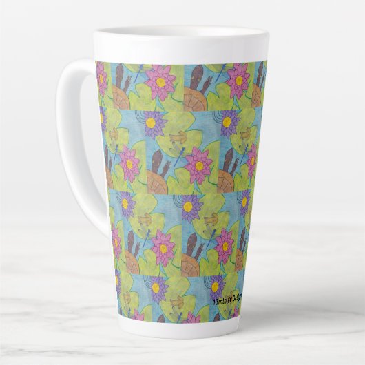 Scène d'étang - Mug latte (Angle gauche)