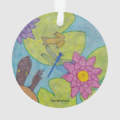 Scène d'étang - Ornement acrylique (dos)