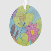 Scène d'étang - Ornement acrylique (devant)