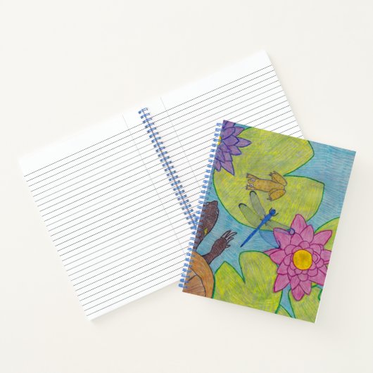 Scène d'étang (simple) - Carnet (Intérieur)