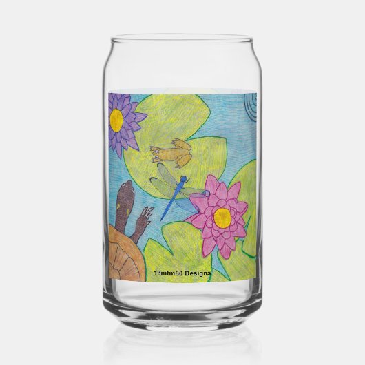 Scène d'étang - Verre peut (Recto)