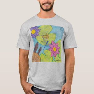 Scène d'étang (vif) - T-Shirt léger pour hommes
