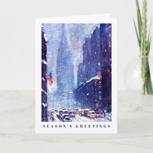 Scène D'Hiver À Manhattan. Cartes de Noël (Devant)