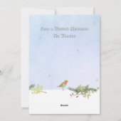 Scène d'hiver avec carte religieuse de cerf (Dos)