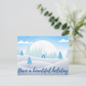 Scène d'hiver Belle carte postale de vacances (Debout devant)