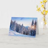 scène d'hiver Blank Photo Cartes de voeux (Fleur jaune)