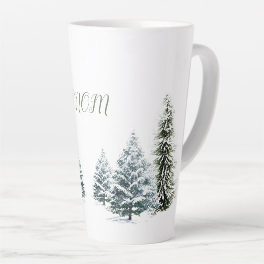 Scène d'hiver personnalisée Latte Mug (Angle droit)