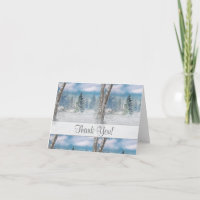 Scène D'Hiver Toute Occasion Merci Note