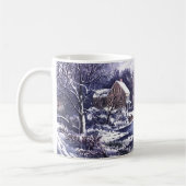 Scène D'Hiver vintage. Mug cadeau de Noël (Gauche)