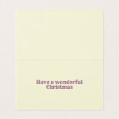 Scène d'hiver violet 25 Pack Cartes de Noël (Inside Unfolded)