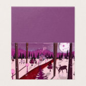 Scène d'hiver violet 25 Pack Cartes de Noël (Outside Unfolded)