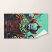 Scène d'horreur de clown déplaisant (Serviette à main)