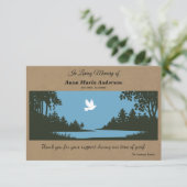 Scène Dove & Nature Carte de remerciements funérai (Debout devant)
