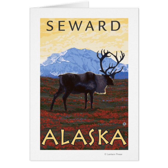 Scène du caribou - Sewing, Alaska (Devant)