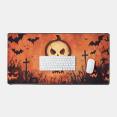 Scène effrayante d'Halloween avec citrouilles et c (Clavier et souris)