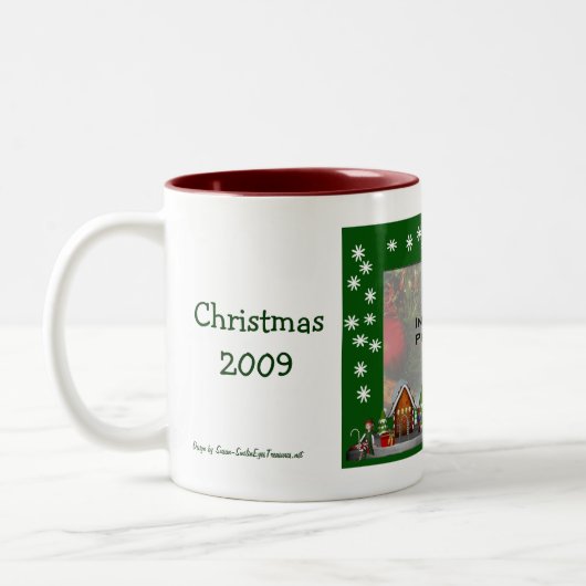 Scène Elf fille Noël Photo Mug (Gauche)