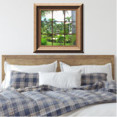 Scène Fenêtre Faux Vue Tropicale Toile Art (Insitu(Chambre))