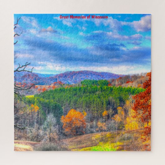 Scène forestière Wisconsin. Puzzle (Vertical)