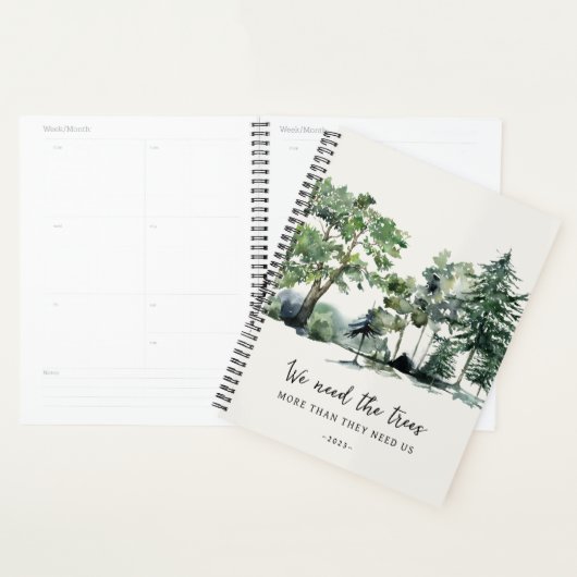 Scène Forêt Arbres verts Écologique 2024 (Devant avec enveloppe)