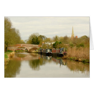 Scène grande de Narrowboat de canal des syndicats